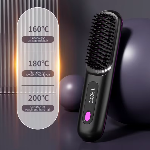 Thermische Stylingborstel Kort Haar Pony Volumeborstel Keramische Borstels Draadloos Warmtebescherming