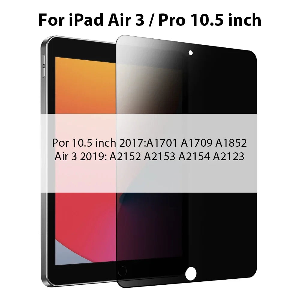 Privacy Screenprotector Gehard Glas voor iPad - Zijhoekbescherming Display Beveiliging Anti-Inkijk Screen