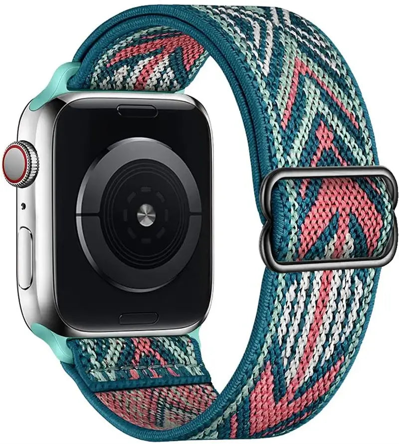 Elastische Nylon Smartwatchband Verwisselbaar Polsbandje Comfortabel Duurzaam Design Sportief Actief