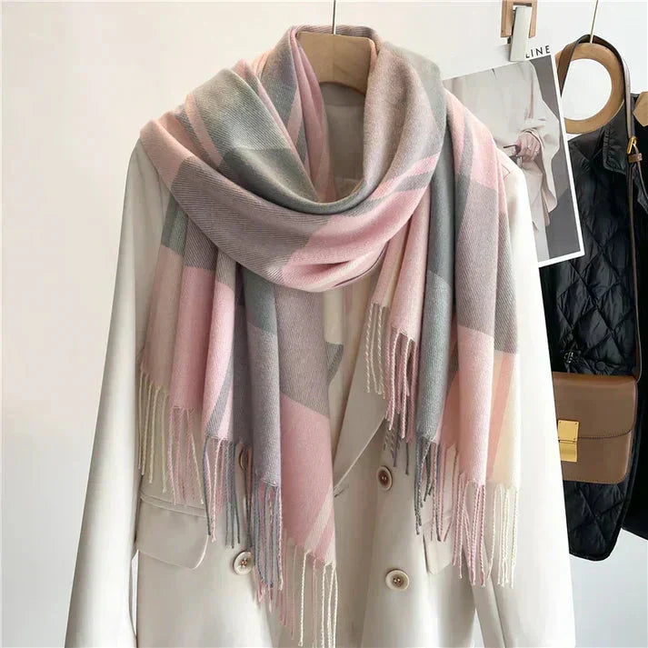 Geruite Sjaal met Klassiek Patroon - Warm & Stijlvol Accessoire voor Herfst en Winter