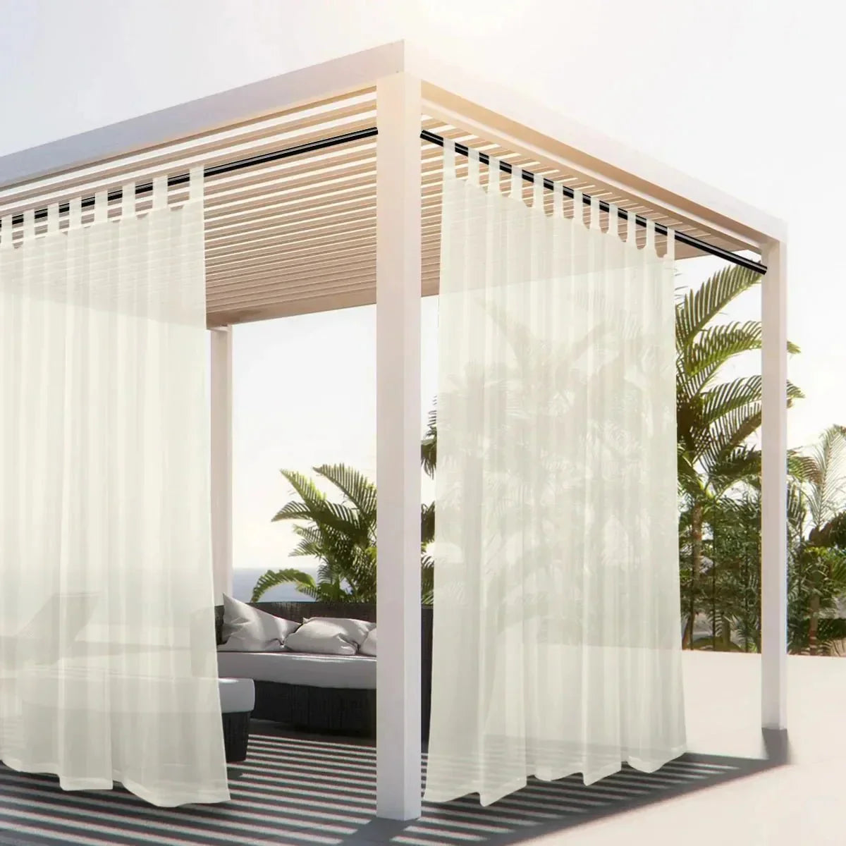 Waterafstotend Terrasgordijn - Lichtdoorlatende Privacybescherming voor Balkon & Pergola