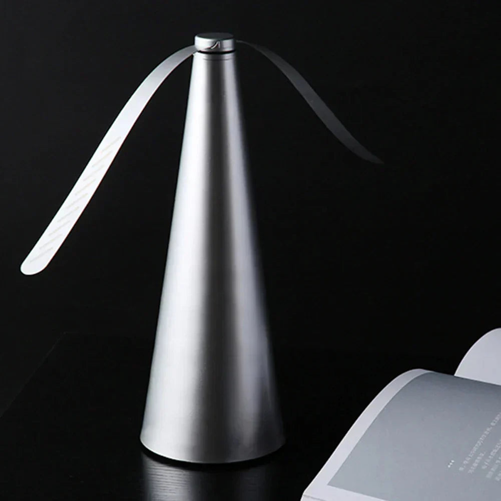 Tafelventilator met Holografische Vleugels tegen Insecten USB Batterij Oplaadbaar voor Buiten Eten Terras