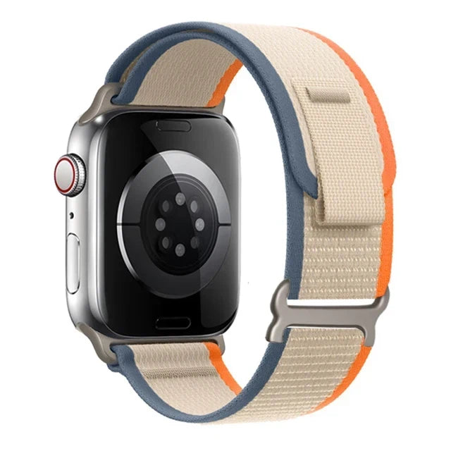 Nylon Smartwatchband Trail Loop - Verstelbaar Sportbandje met Duurzame Gesp - Veelkleurig Polsband Actief