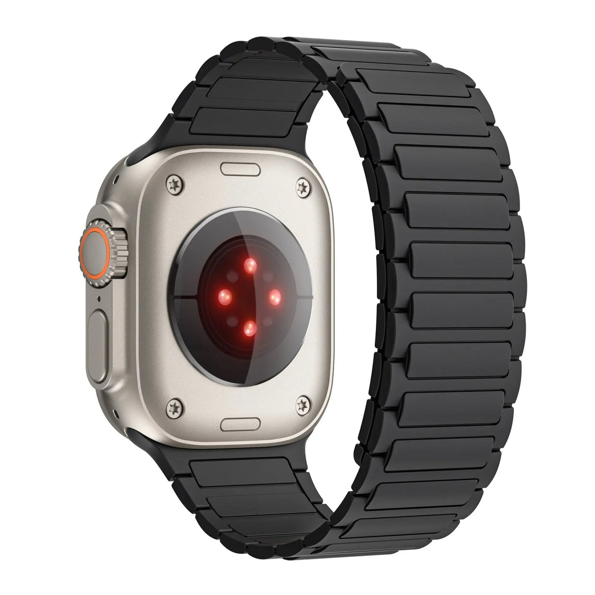 Magnetische Siliconen Horlogeband voor Smartwatch 38-49mm Verstelbaar Ademend Sportbandje Universeel Compatibel