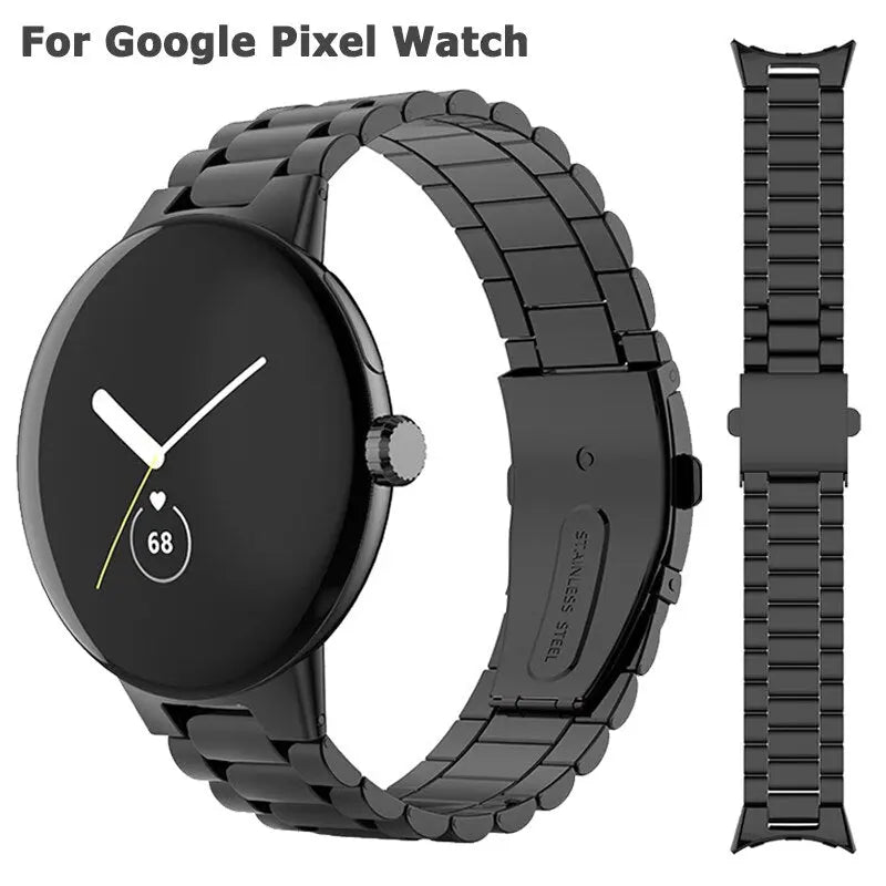 Roestvrijstalen Horlogeband Voor Smartwatch 41mm 45mm Premium Metalen Bandje Verstelbaar Stijlvol Polsband