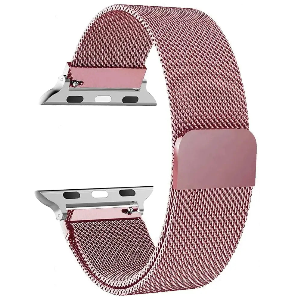 Magnetische Horlogeband Roestvrij Staal Mesh Verstelbaar Polsbandje Smartwatch Accessoire 38-49mm Universeel