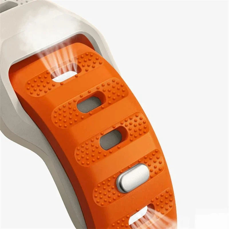 Sporthorlogeband Siliconen Geventileerd voor Smartwatch 40mm 44mm 46mm 47mm Fitnessband Training Sport