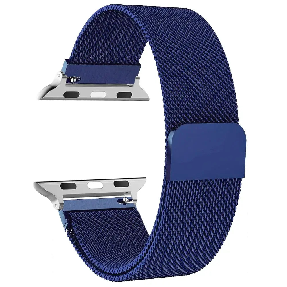 Magnetische Horlogeband Roestvrij Staal Mesh Verstelbaar Polsbandje Smartwatch Accessoire 38-49mm Universeel