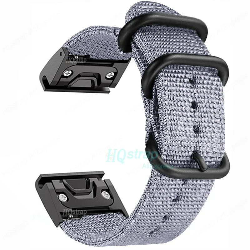 Nylon Smartwatchband Canvas Textuur 22mm 26mm Verstelbaar Sportief Lichtgewicht Comfortabel Horlogebandje
