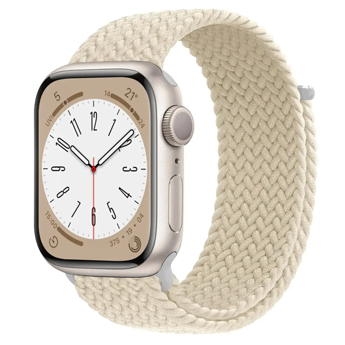 Nylon Horlogebandje met Klittenband Sluiting Ademend Verstelbaar Sportbandje voor Smartwatch Polsband