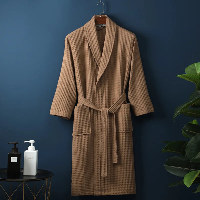 Katoenen Badjas Dames Heren Ochtendjas Zachte Badstof Kimono Wellness Spa Comfort Luxe Huispak Sauna