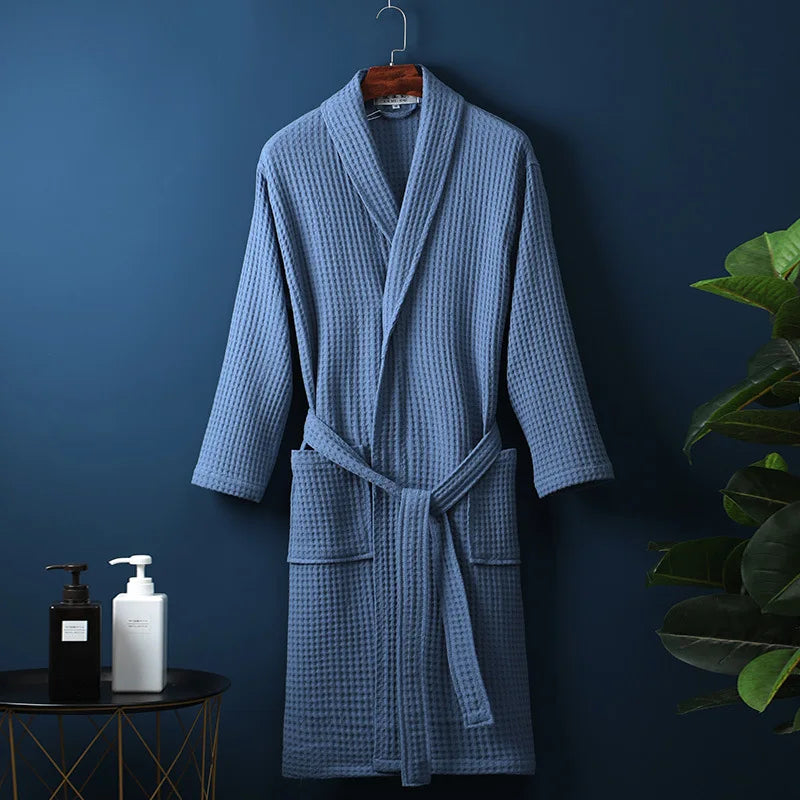 Katoenen Badjas Dames Heren Ochtendjas Zachte Badstof Kimono Wellness Spa Comfort Luxe Huispak Sauna