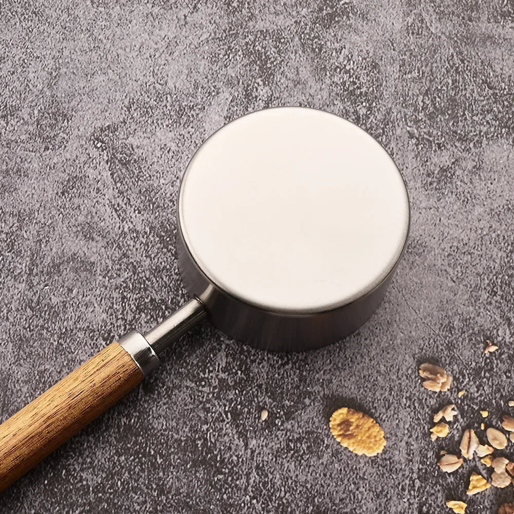 Rustiek Edelstalen Maatlepelset 8-Delig met Houten Handgrepen voor Keuken en Bakken