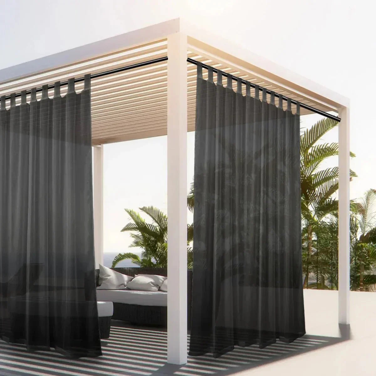 Waterafstotend Terrasgordijn - Lichtdoorlatende Privacybescherming voor Balkon & Pergola