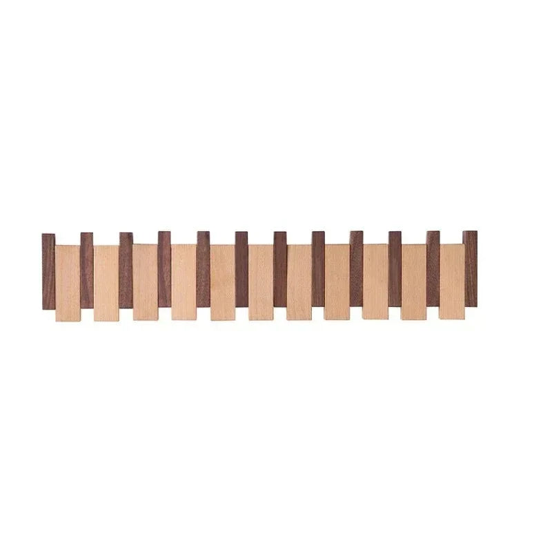 Magnetische Wandkapstok met Inklapbare Haken | 4-10 Haken | Hout
