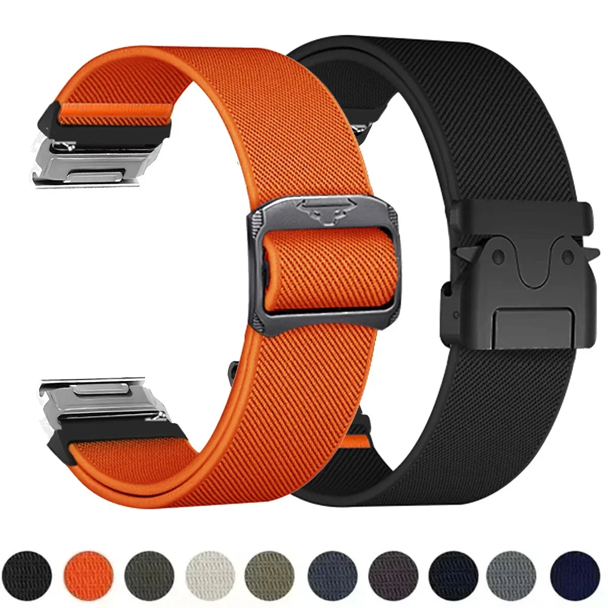 Nylon Smartwatch Bandje 22-26mm Militair Design Verstelbaar Unisex Polsband Sportief Universeel Compatibel