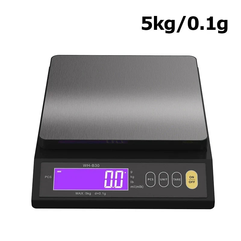 Digitale Keukenweegschaal RVS Waterdicht 10kg Precisie Bakken Koken Portioneren Oplaadbaar LCD Display