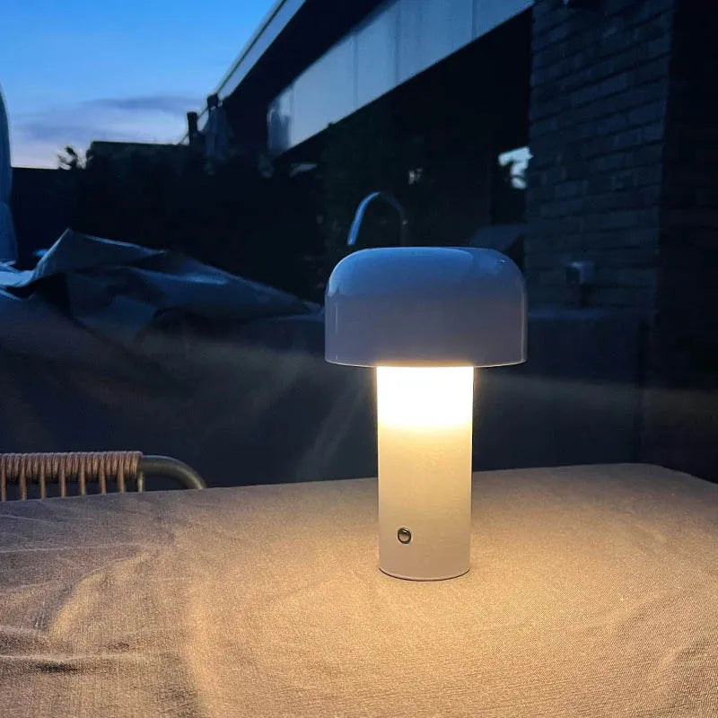 Draadloze Oplaadbare Tafellamp 21x12.5cm Dimbaar LED Sfeerlicht voor Bureaulamp Nachtkastje Woonkamer