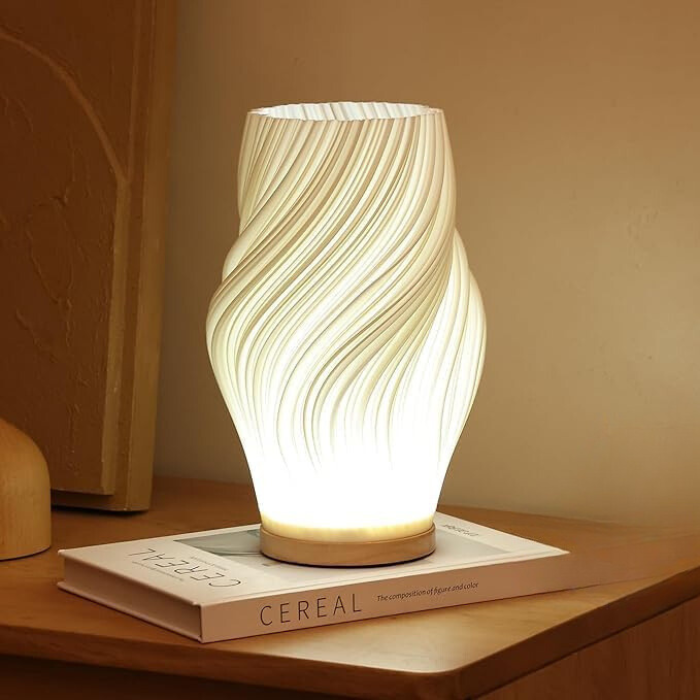 Tafellamp Golf Wolk Swirl Glas IJzer Dimbaar E14 LED Medium Groot Woonkamer Slaapkamer