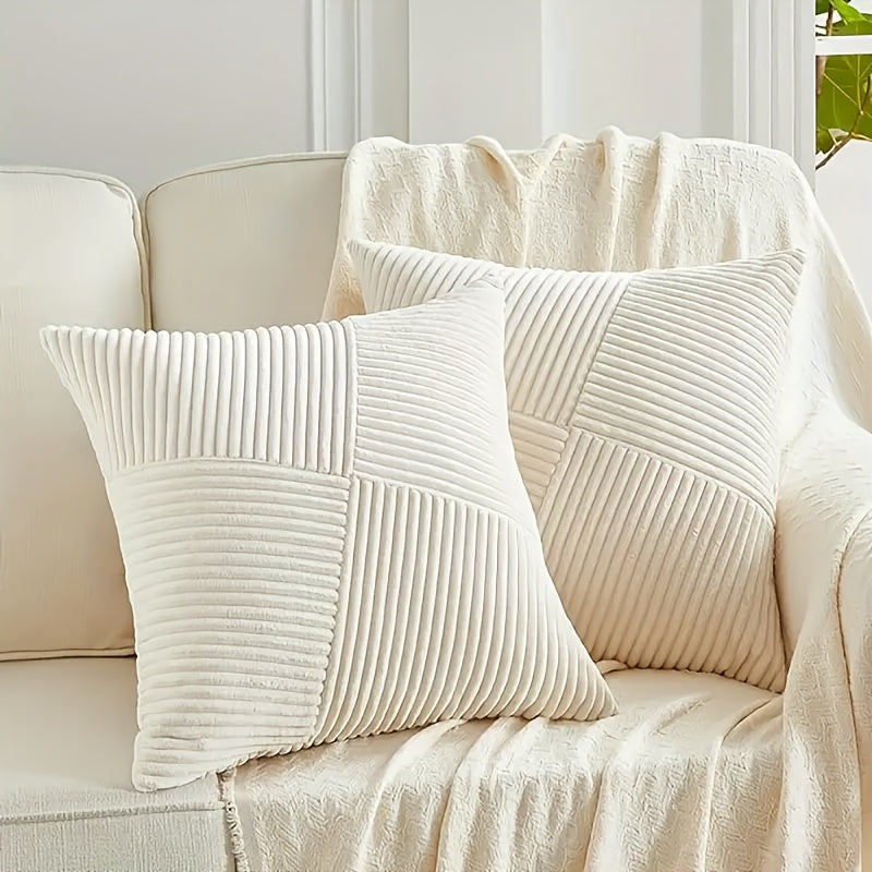 Corduroy Kussenhoezen (Set van 2) - Zacht, Luxe & Tijdloos voor Bank en Bed