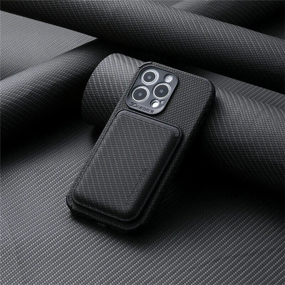 MagSafe Telefoonhoesje met Portemonnee TPU PU Leer Zwart Bruin Beige Groen Blauw Magnetisch voor iPhone