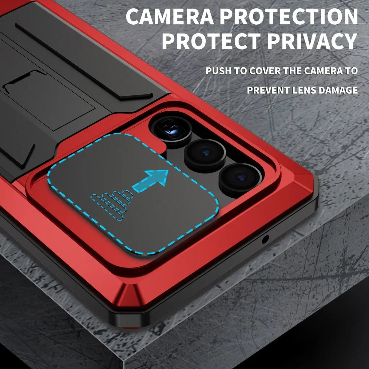 360° Telefoonhoesje Aluminium TPU Schokbestendig met Standaard Kickstand Draadloos Opladen Bescherming
