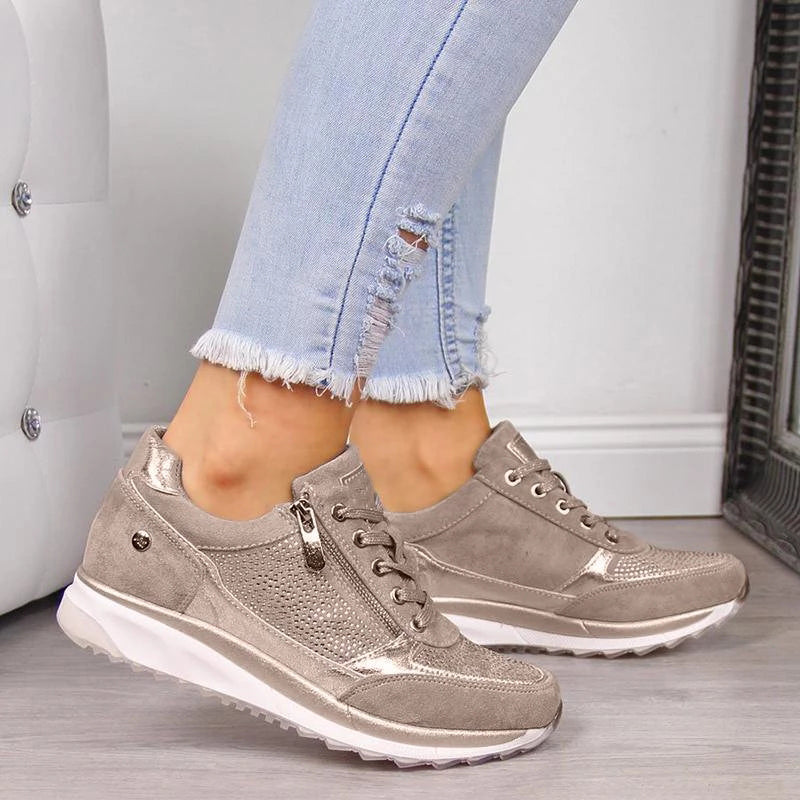 Ergonomische Dames Sneakers met Ademend Mesh en Gewrichtondersteunende Zool voor Dagelijks Comfort en Actief Gebruik