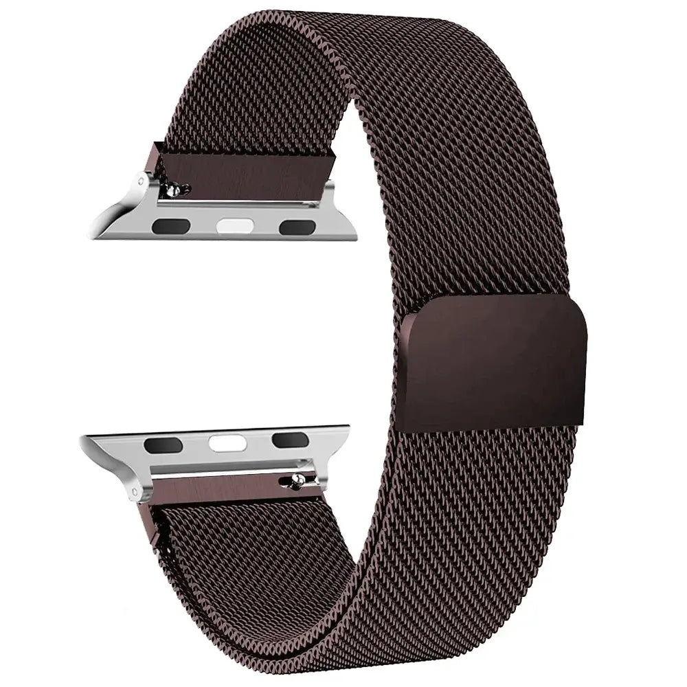 Magnetische Horlogeband Roestvrij Staal Mesh Verstelbaar Polsbandje Smartwatch Accessoire 38-49mm Universeel