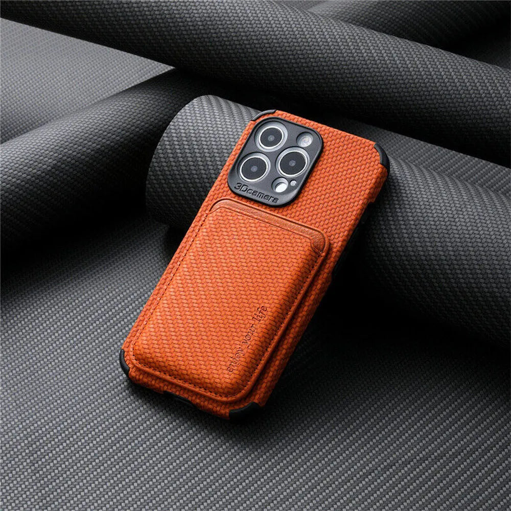 Magnetische Portemonnee Case voor iPhone - Minimalistische Telefoonhoes met Kaarthouder