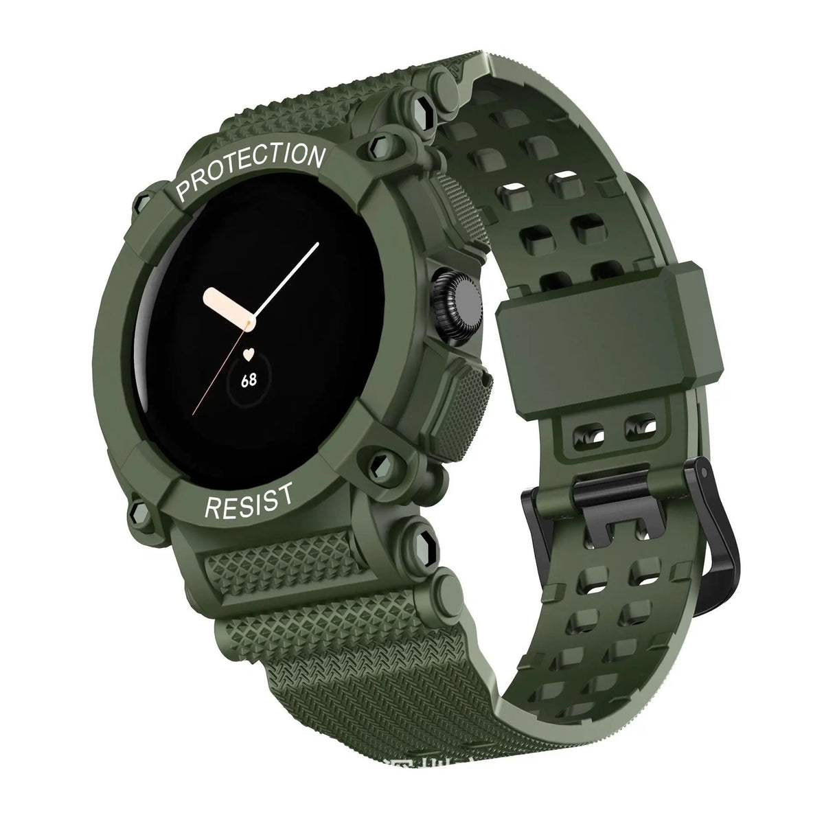 Smartwatch Bandje met Beschermhoes Pixel Watch Siliconen Sport Polsband Bumper Case Horloge Accessoire