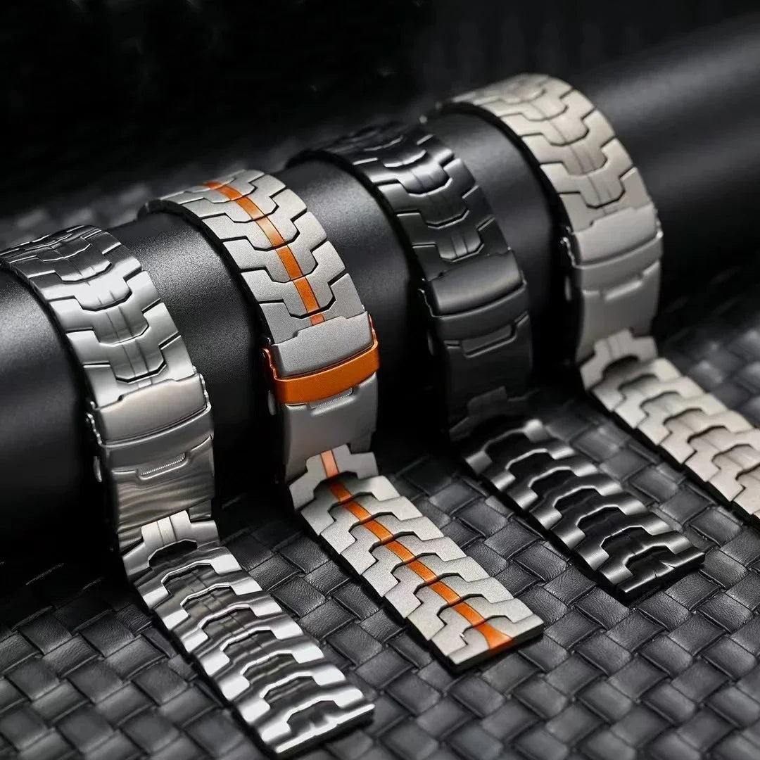 Titanium Horlogeband voor Smartwatch 47mm Geventileerd Verstelbaar met Snelsluiting Premium Polsband Sportief