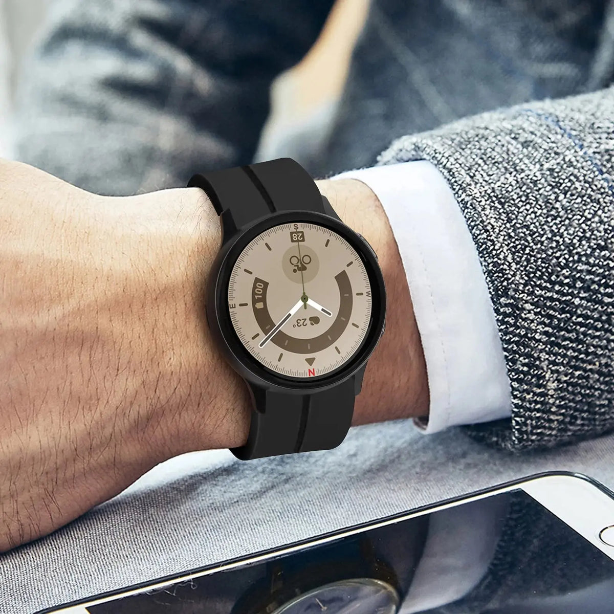 Siliconen Smartwatch Bandje 40mm 42mm 44mm 45mm 46mm Verstelbaar Waterbestendig Sporthorloge Horlogeband