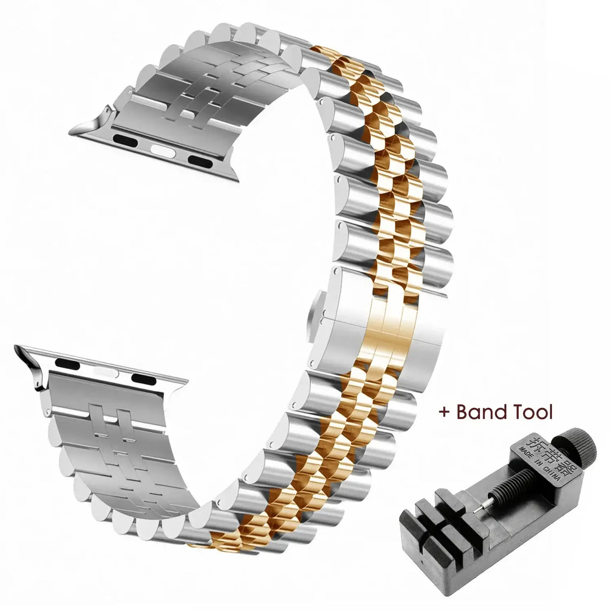 Roestvrijstalen Smartwatch Bandje Verstelbaar Metalen Polsband Universeel Elegant Design Horlogeband