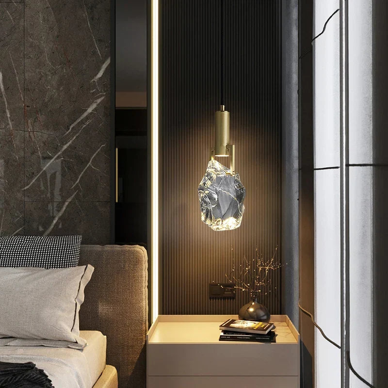 Kristallen Hanglamp met Verstelbare Kabel | Goudkleurige Verlichting voor Woonkamer en Eetkamer | Moderne Decoratieve Lamp