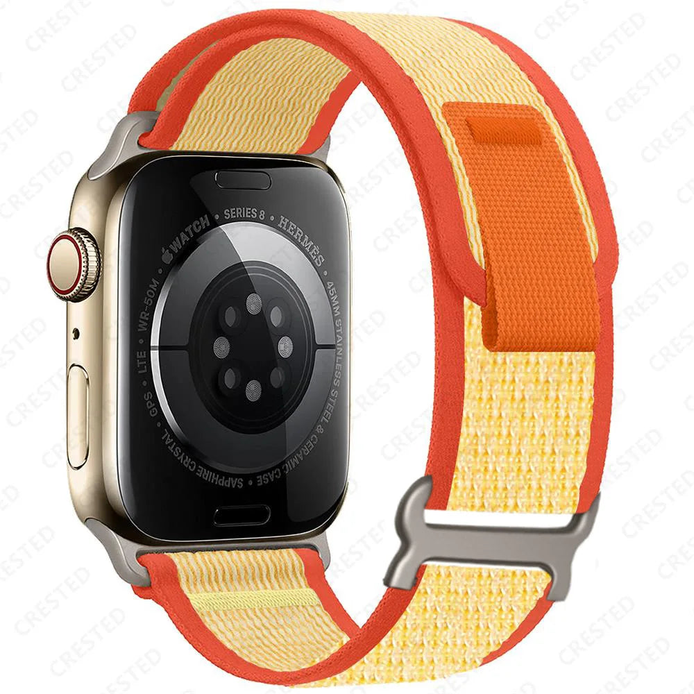 Nylon Smartwatchband Trail Loop - Verstelbaar Sportbandje met Duurzame Gesp - Veelkleurig Polsband Actief