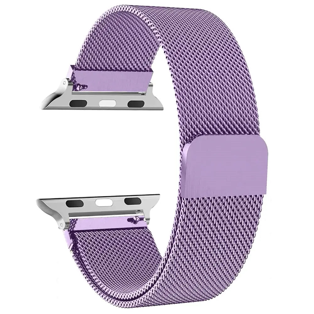 Magnetische Horlogeband Roestvrij Staal Mesh Verstelbaar Polsbandje Smartwatch Accessoire 38-49mm Universeel