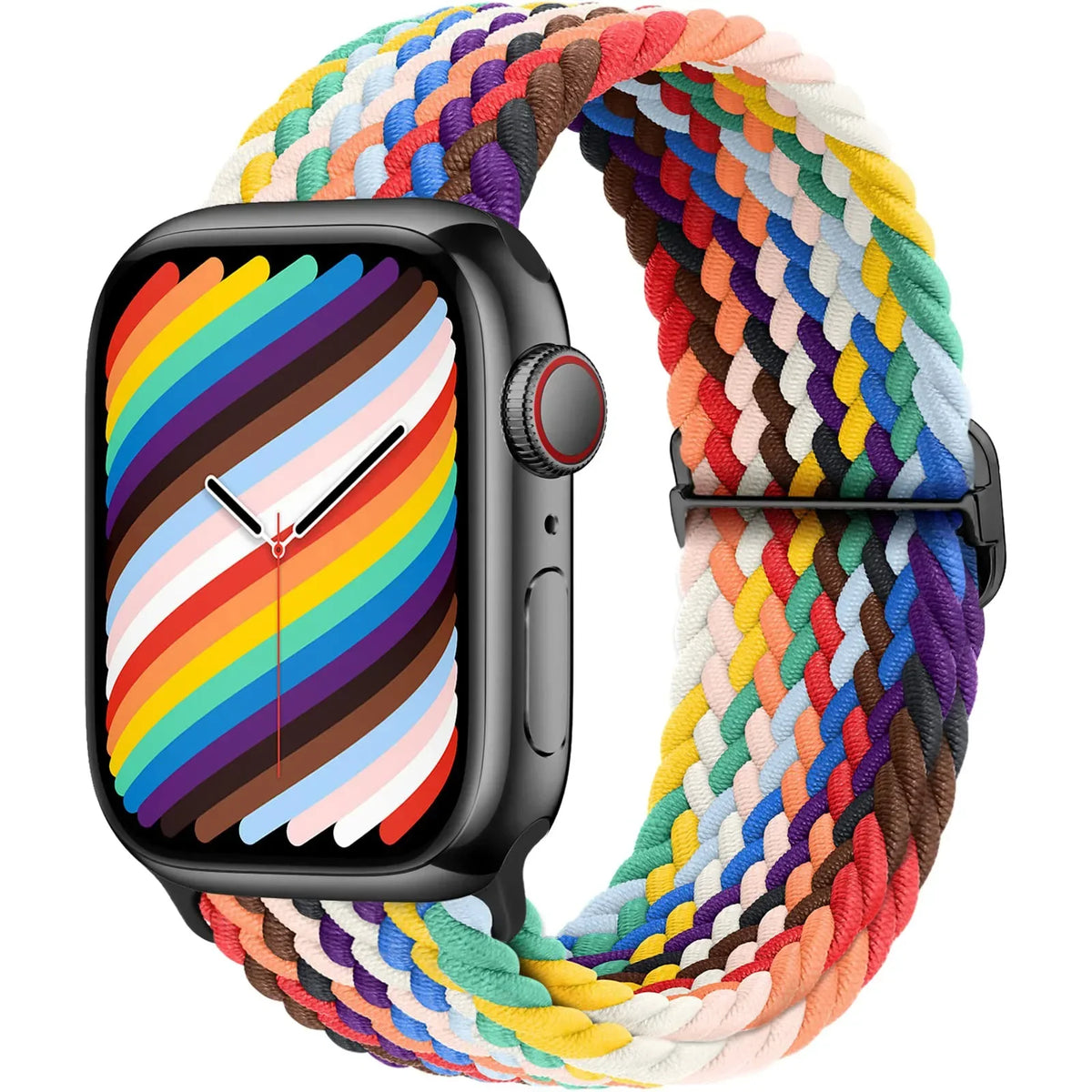 Elastische Gevlochten Smartwatch Bandje Nylon 38mm-49mm Verstelbaar Ademend Sportband voor Apple Watch