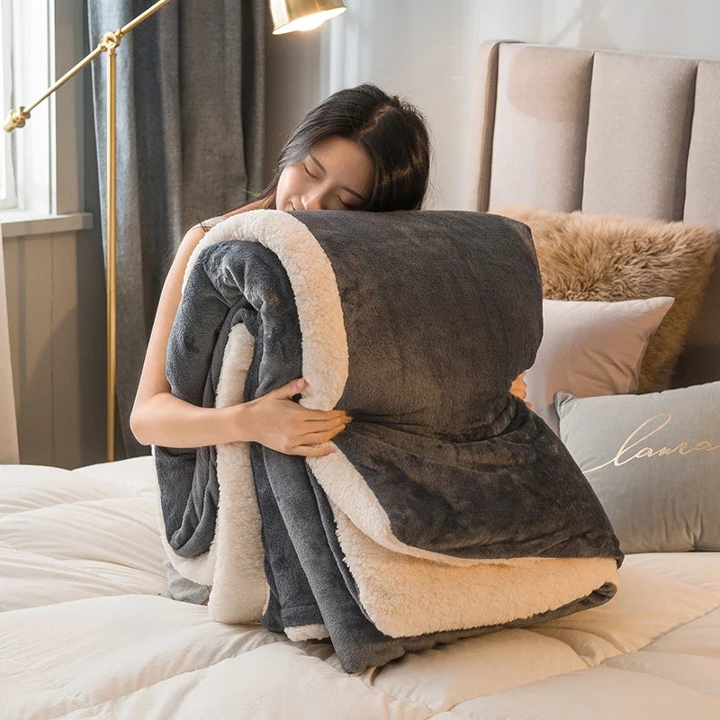 Wollen Plaid Deken | Warm & Zacht | Dubbelzijdig | Voor Bed, Bank & Winter
