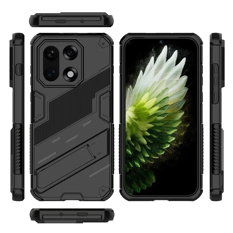 Schokbestendige Telefoonhoes met Standaard voor OnePlus 15 13 12 11 10 Nord Zwart Blauw Groen Rood Bescherming
