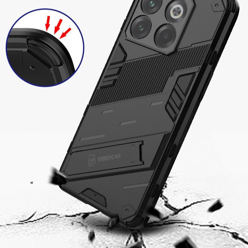 Schokbestendige Telefoonhoes met Standaard voor OnePlus 15 13 12 11 10 Nord Zwart Blauw Groen Rood Bescherming