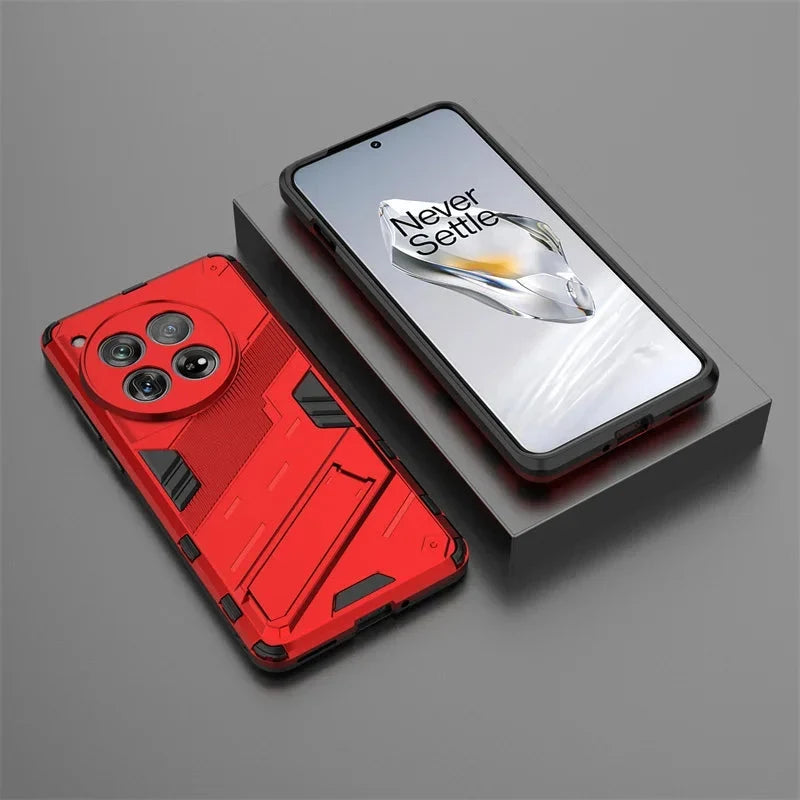 Schokbestendige Telefoonhoes met Standaard voor OnePlus 15 13 12 11 10 Nord Zwart Blauw Groen Rood Bescherming