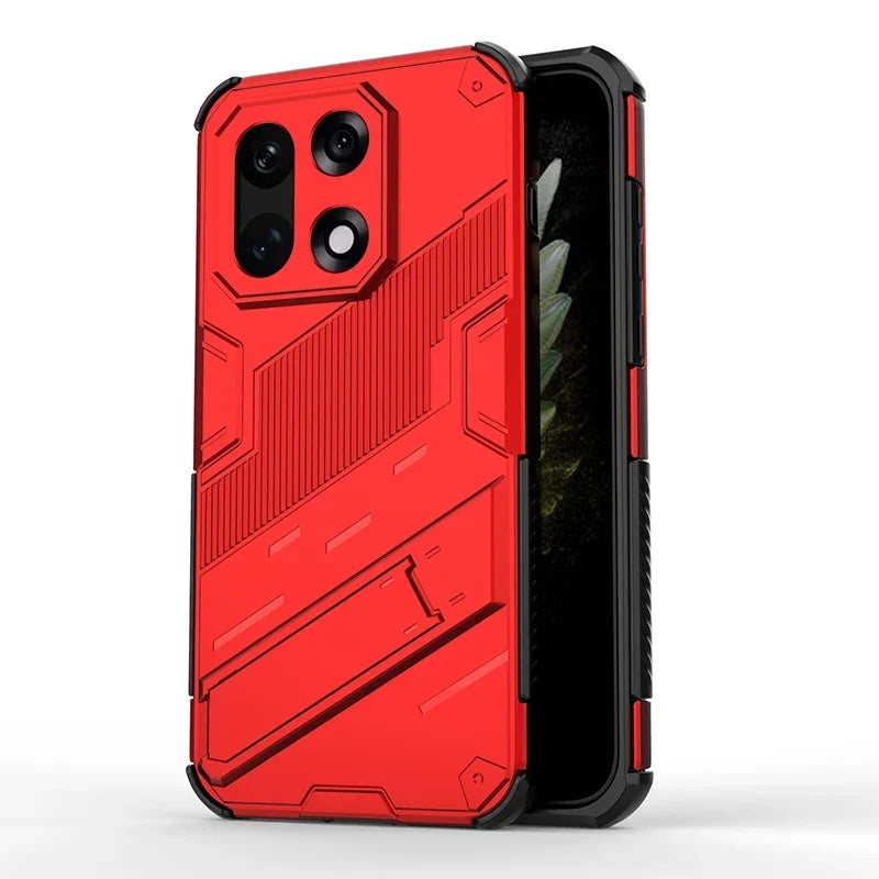 Schokbestendige Telefoonhoes met Standaard voor OnePlus 15 13 12 11 10 Nord Zwart Blauw Groen Rood Bescherming