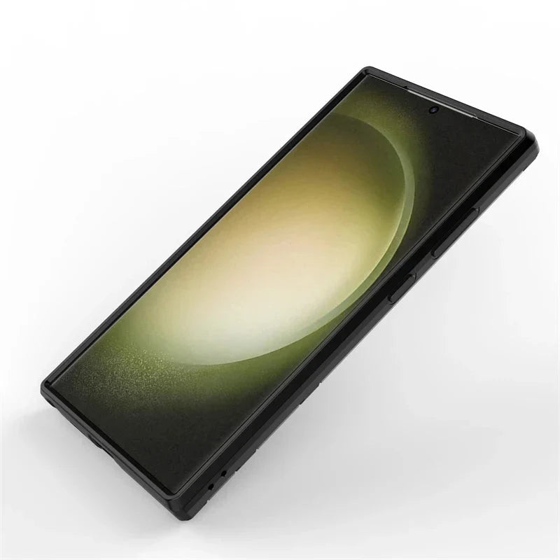 Schokbestendige Telefoonhoes Samsung Galaxy met Standaard Zwart Blauw Grijs Beschermhoes Smartphone Hoesje
