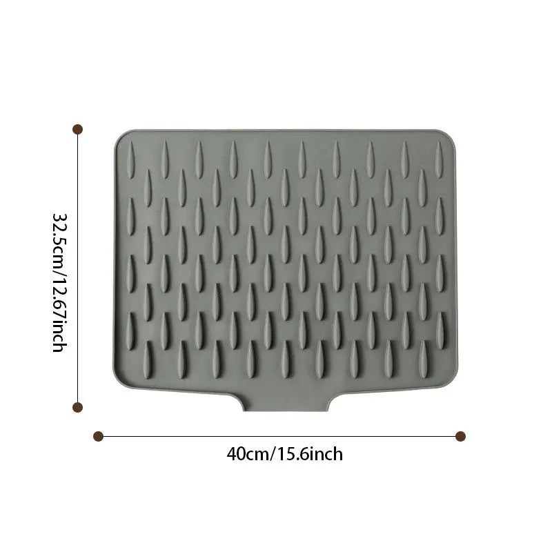 Siliconen Droogmat voor Aanrecht - Hittebestendig tot 230°C & Snel Drogend - Antislip Afdruipmat 40x32,5cm
