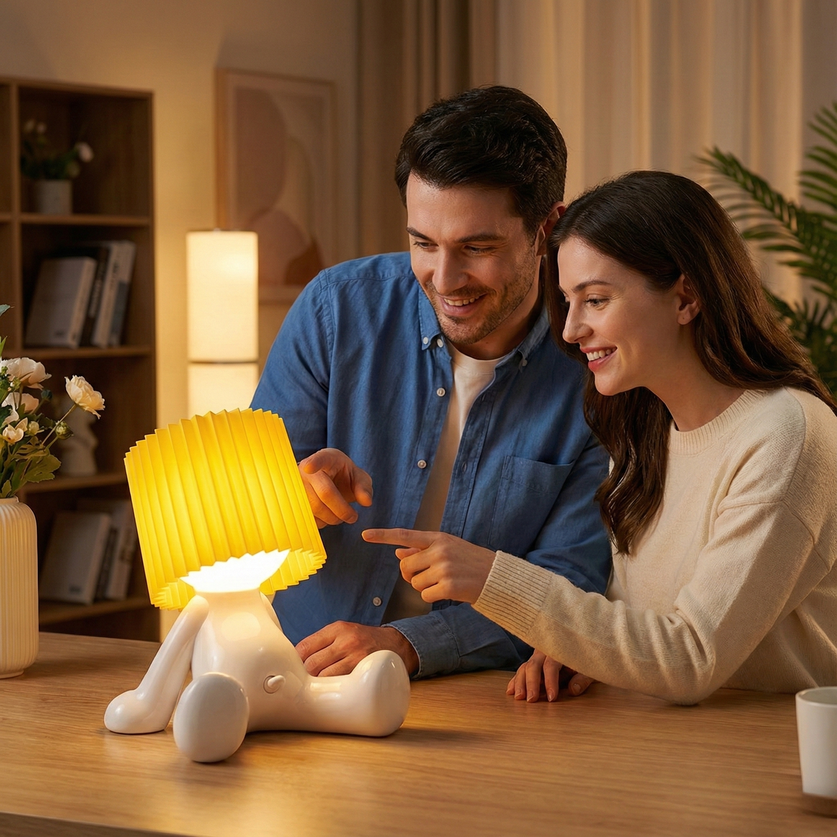 Zittende LED Tafellamp met Accu - Draadloos in 8 Kleuren