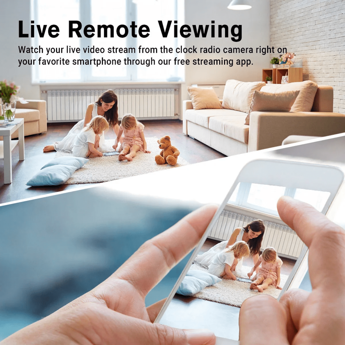 Beveiligingscamera 1080P met Bewegingsdetectie WiFi Live Streaming Discrete USB Oplader Bewaking Thuis