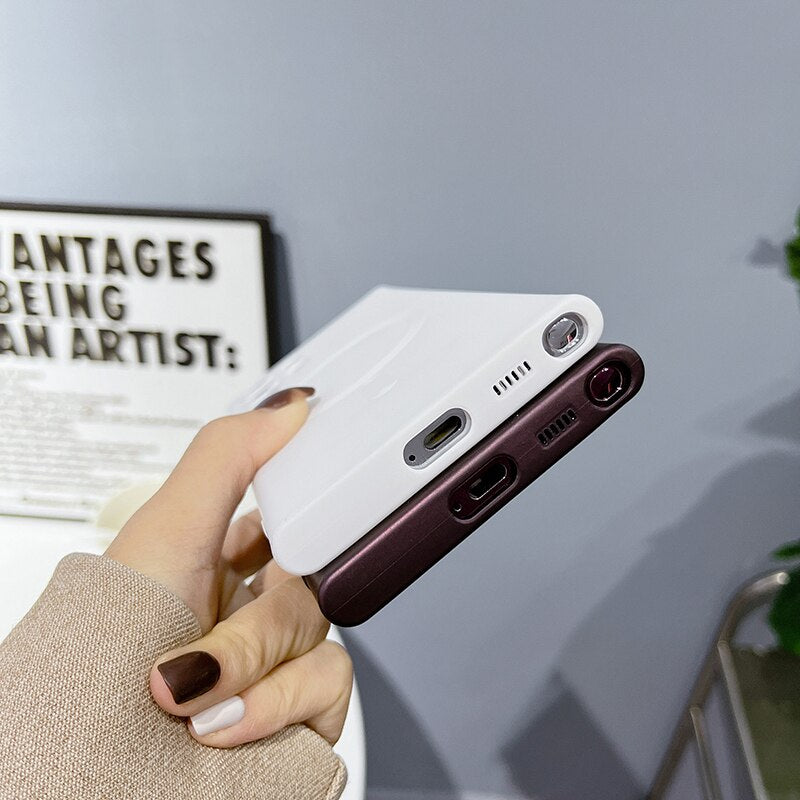 Siliconen Telefoonhoesje met Magnetische Ring voor Samsung Galaxy Draadloos Laden Volledig Beschermd