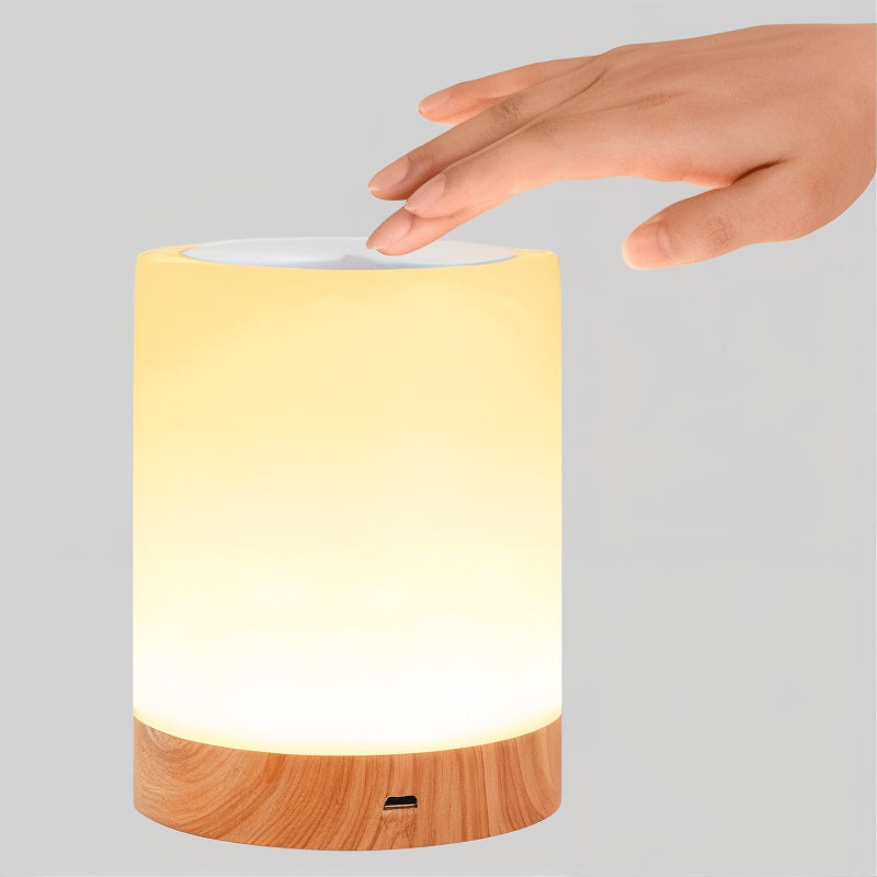 LED Dimbare Bedlamp met Touch-Bediening - Draadloos Oplaadbaar Nachtlampje met RGB Sfeerverlichting