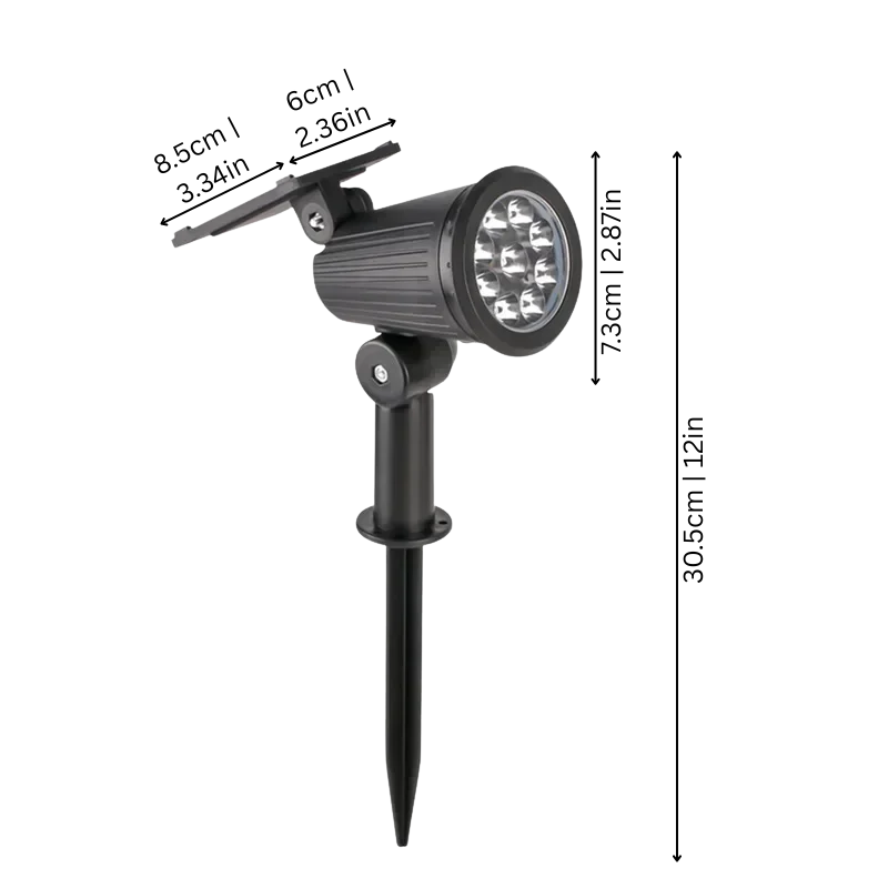 Zonne-energie Tuinspot 9 LED Automatisch Buitenlamp Verstelbaar Waterdicht IP65 Tuinverlichting Spotlamp Tuin