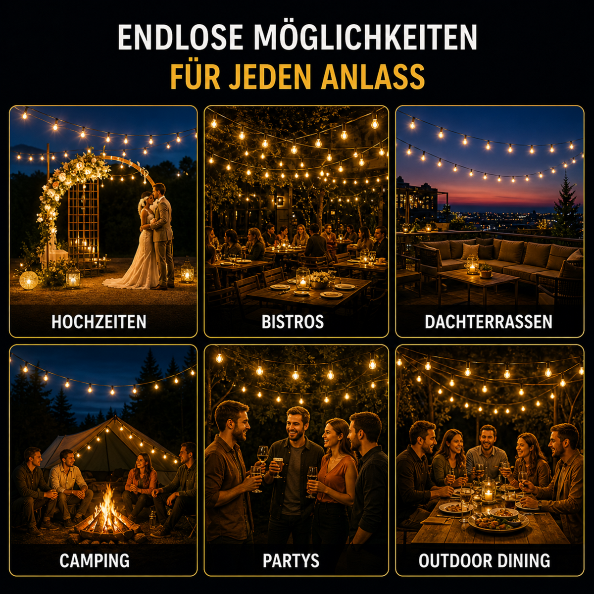 Solar LED Lichtsnoer 5-10m Outdoor Waterdicht Tuinverlichting Camping Decoratie